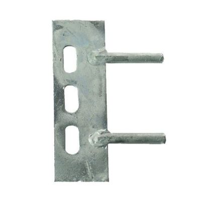 Galvanised Steel Push-In Cleat (150mm) - Two Pins