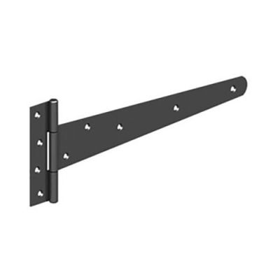 Pair of 18" Black Medium 'T' Hinges  (Pre-Packed With Screws)