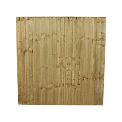 6ft x 5ft 6in Closeboard Fence Panel (1830 x 1650mm) - Pressure Treated Green Timber