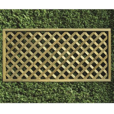 3ft Heavy Diamond Lattice Panel (1800 x 900mm) - Pressure Treated Green Timber