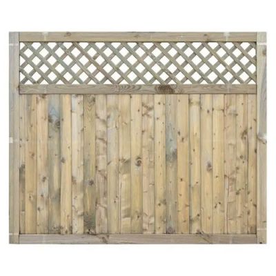 5ft Tongue & Groove Lattice Top Panel (1800 x 1500mm) - Pressure Treated Green Timber