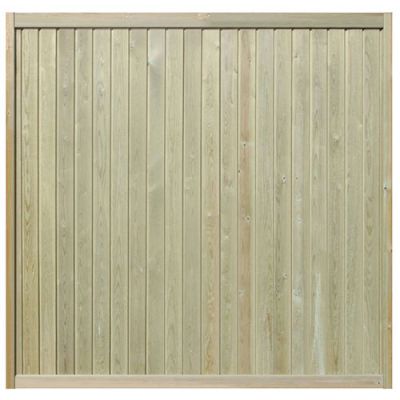 6ft Tongue & Groove Flat Top Fence Panel (1830 x 1830mm) - Pressure Treated Green Timber