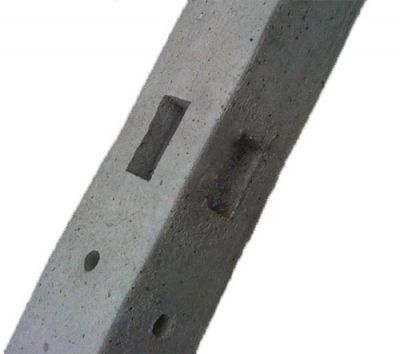 9ft Concrete Corner Pointed Top Fence Post