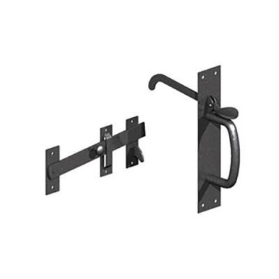 Black Heavy Suffolk Latches PRE-PACKED