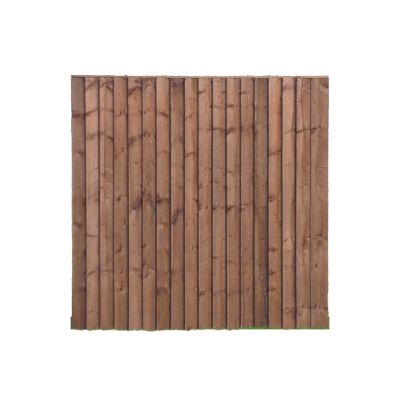 6ft x 5ft Closeboard Fence Panel (1830 x 1500mm) - Treated Brown Timber